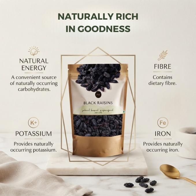 Dried Black Raisins - Kali Kishmish