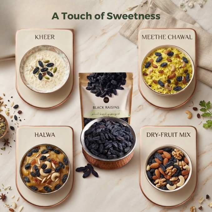 Dried Black Raisins - Kali Kishmish