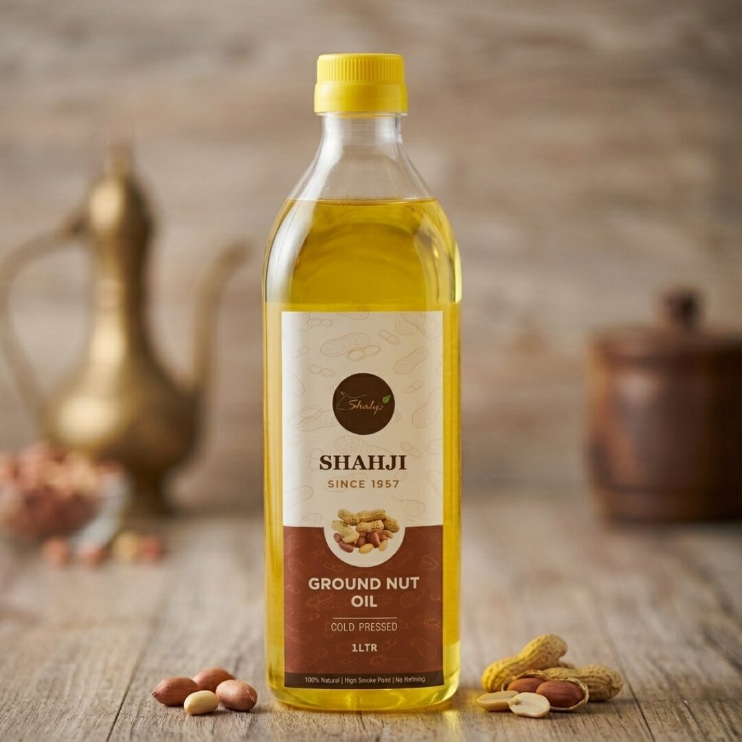 Shahji Cold-Pressed Groundnut Oil -premium 1 litre bottle